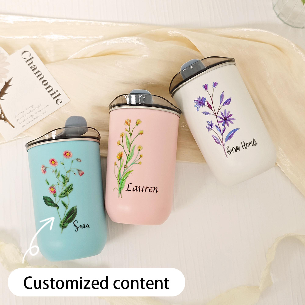 Tumbler Stainless Steel Motif  - Coffee Tea Name ulasan dan harga