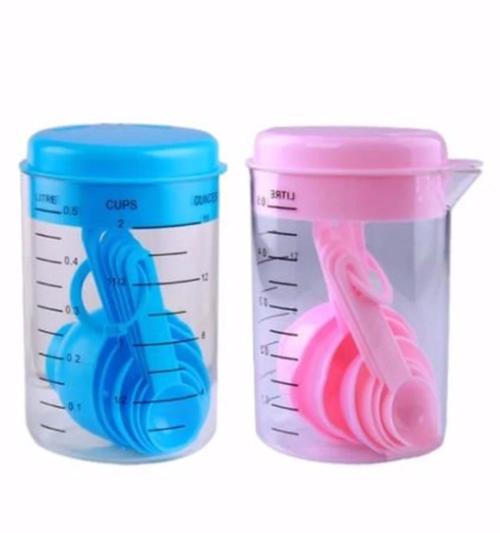 7 Buah/Set Gelas Ukur Plastik  - Coffee Tea And Sugar Set ulasan dan harga