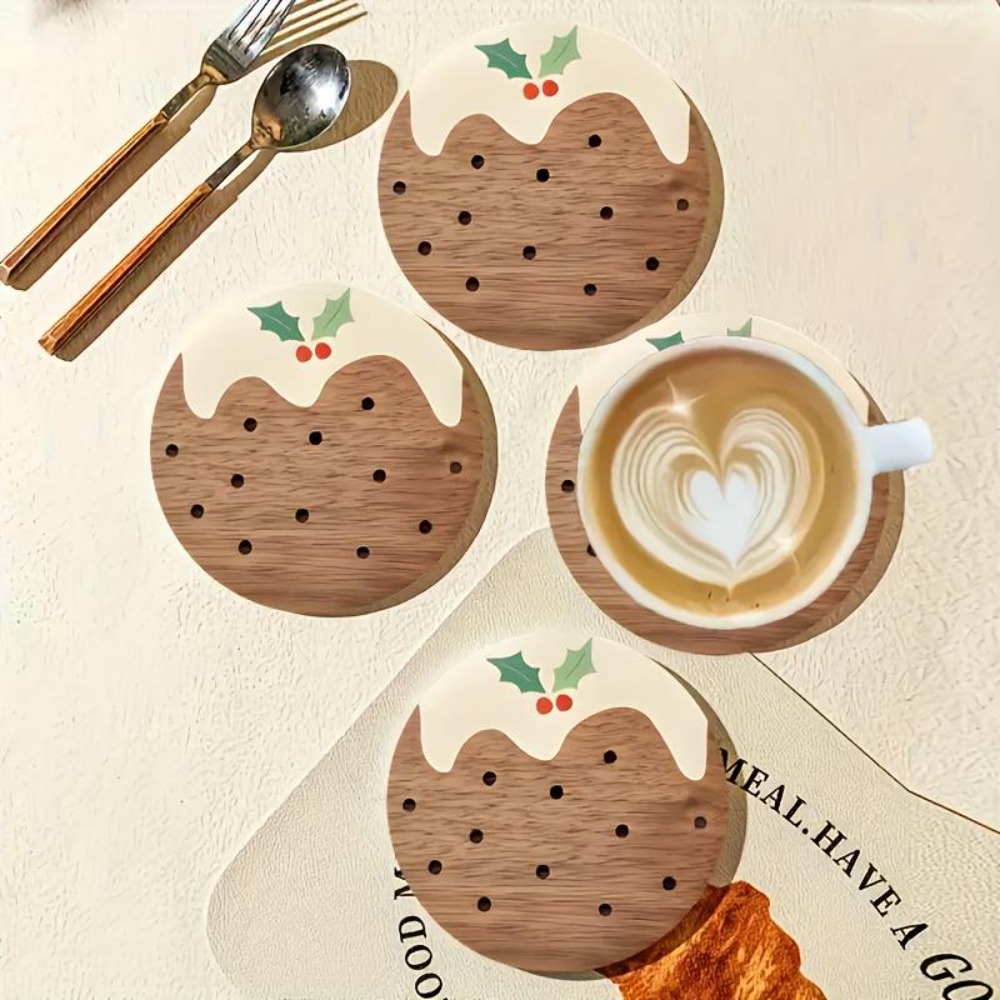 Set Alas Gelas Kayu Gaya Puddi - Coffee Tea And Sugar Set ulasan dan harga