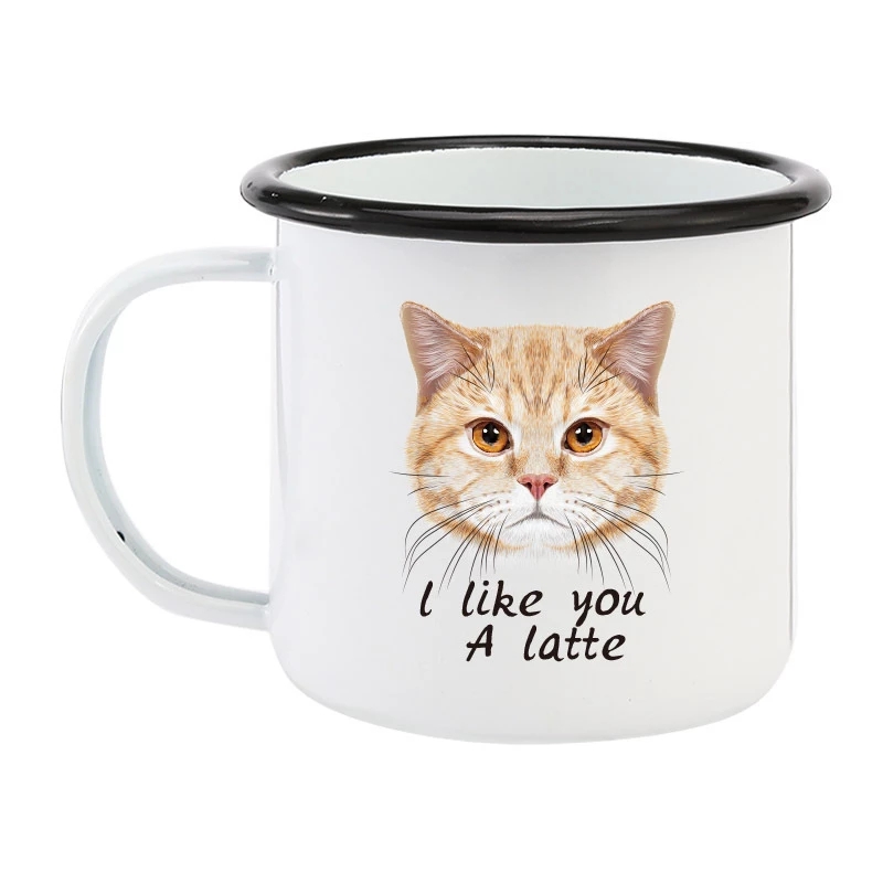 Mug Kopi Enamel 350ML DIY LOGO - Coffee Tea Name ulasan dan harga